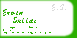 ervin sallai business card